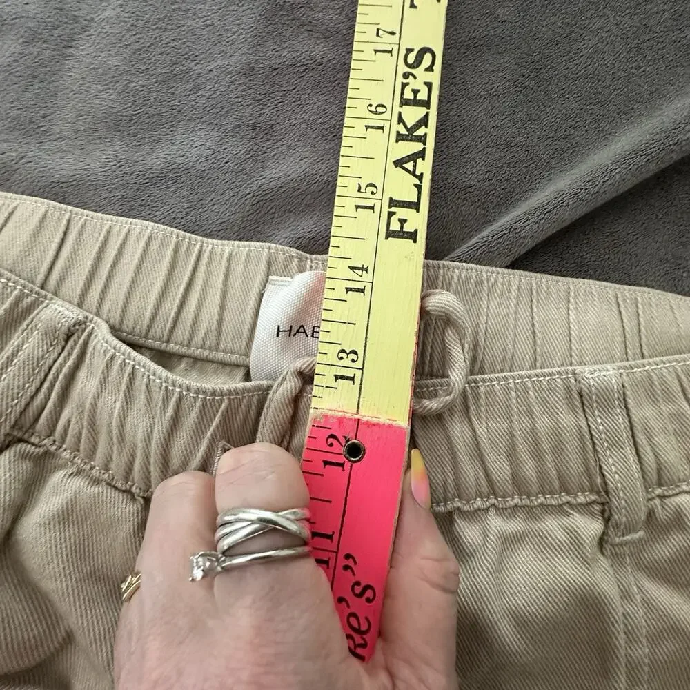Habitual Pants Womens Large Beige Khaki Cargo Wide Leg Baggy Minimalist - Picture 10 of 13
